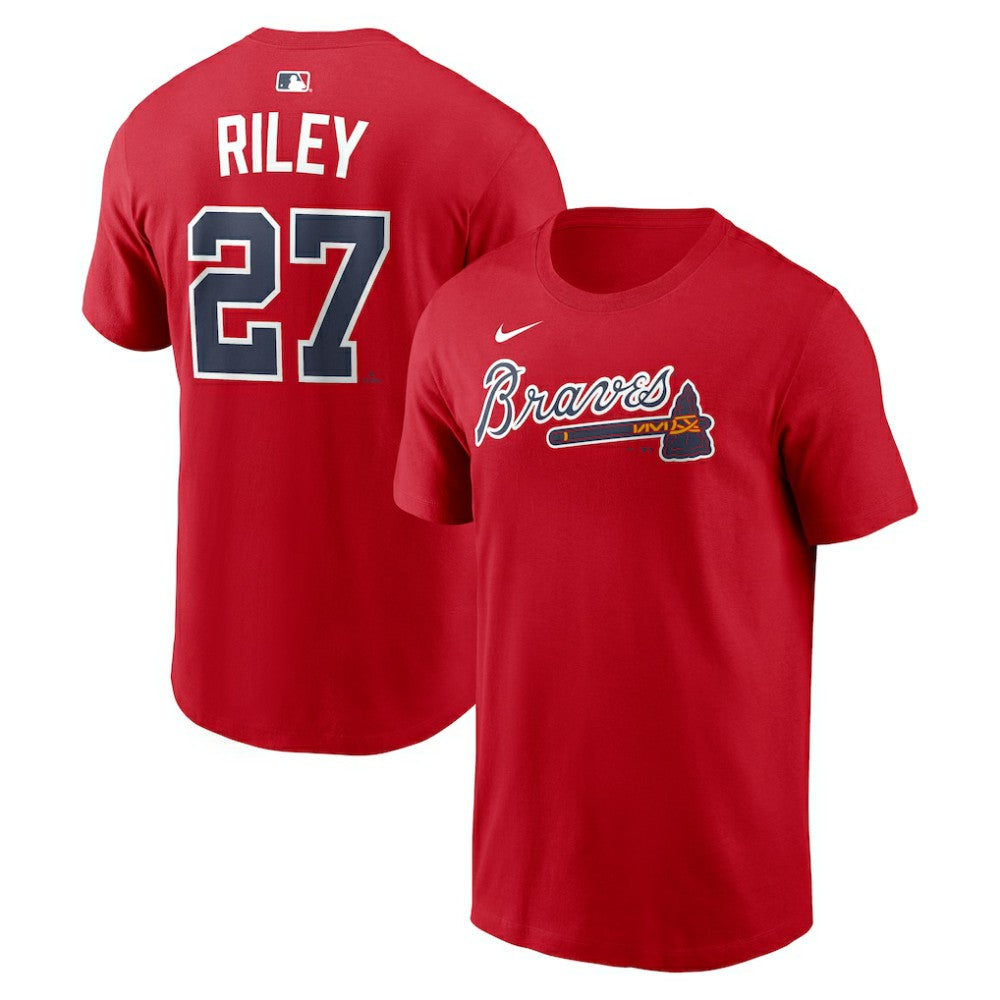 Austin Riley Atlanta Braves Home Name & Number T-Shirt - Red | Nike