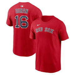 Jarren Duran Boston Red Sox Name & Number T-Shirt - Red | Nike