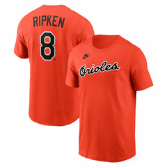 Cal Ripken Jr. Baltimore Orioles Cooperstown Collection Name & Number T-Shirt - Orange | Nike