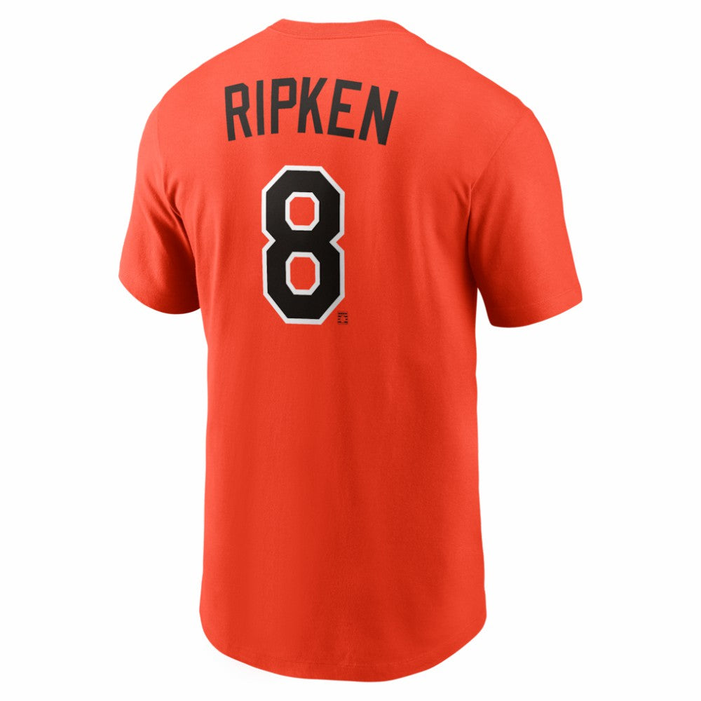 Cal Ripken Jr. Baltimore Orioles Cooperstown Collection Name & Number T-Shirt - Orange | Nike