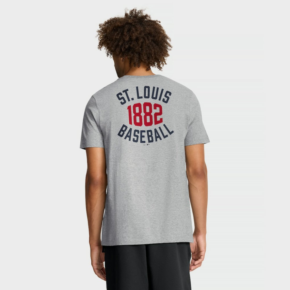 St. Louis Cardinals Cooperstown 2-Hit T-Shirt - Heather Gray | Nike