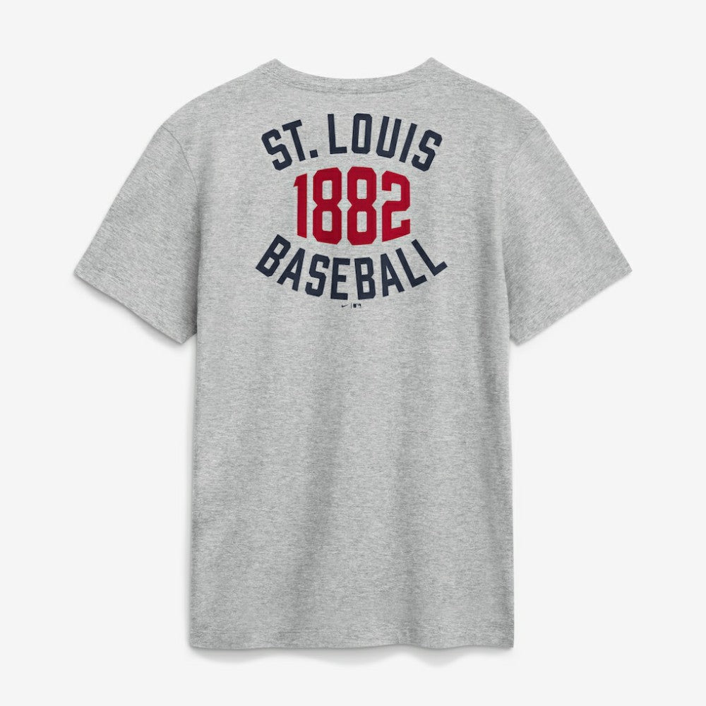 St. Louis Cardinals Cooperstown 2-Hit T-Shirt - Heather Gray | Nike