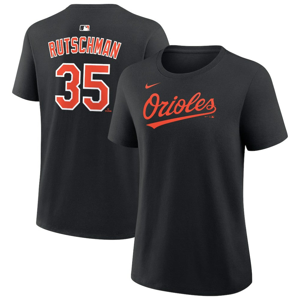 Adley Rutschman Baltimore Orioles Women's Name & Number T-Shirt - Black | Nike