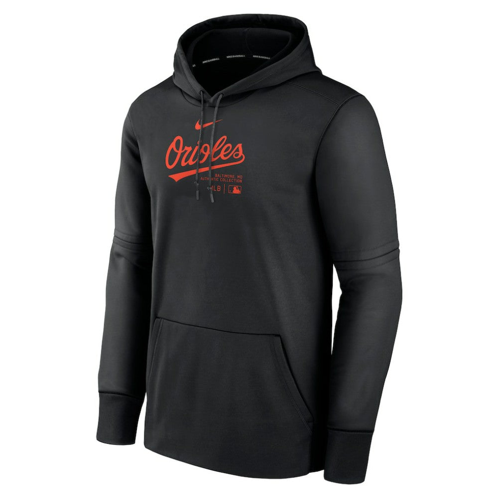 Baltimore Orioles Authentic Collection Practice Performance Pullover Hoodie - Black | Nike