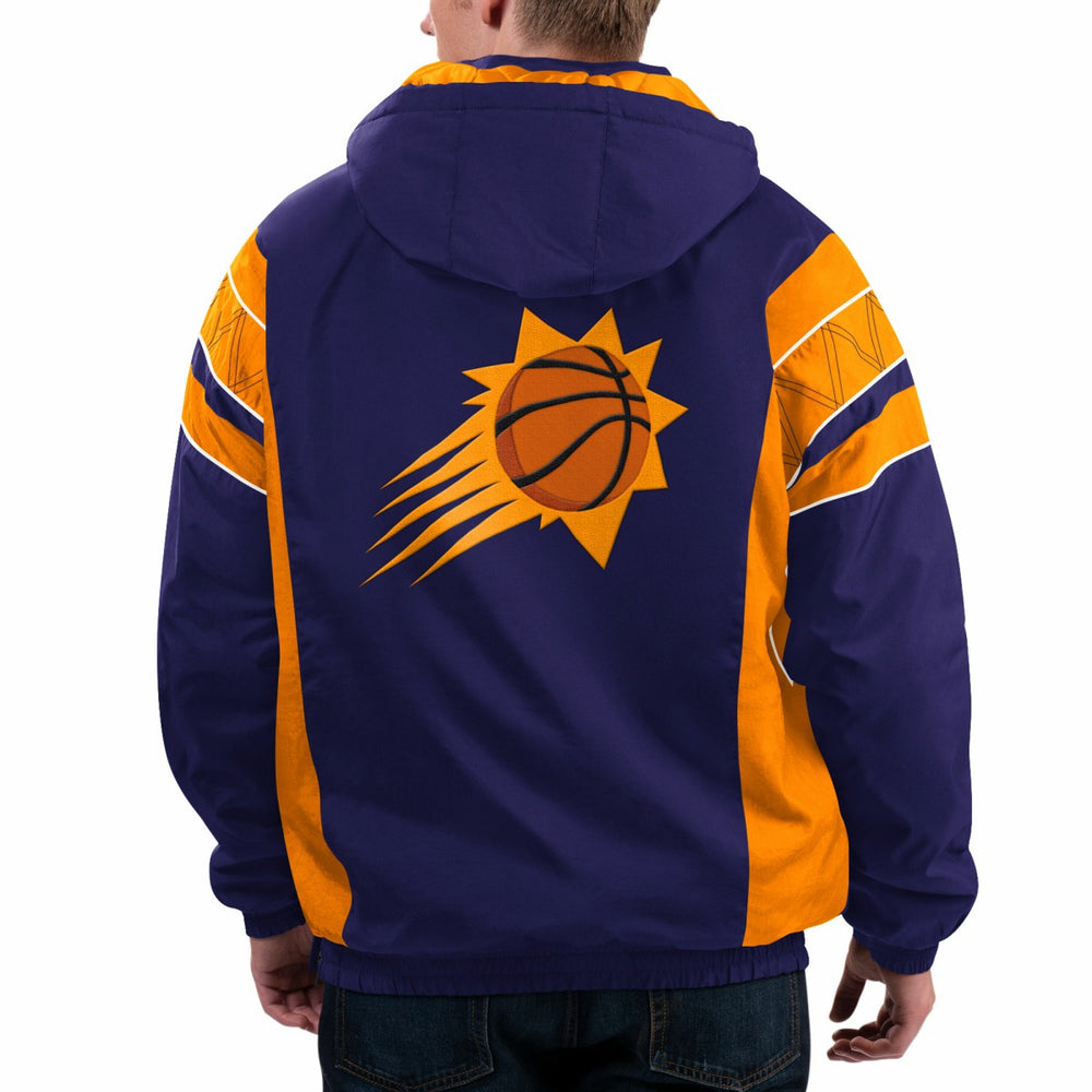 Phoenix Suns Starter Home Team Hoodie Half-Zip Jacket - Purple discount