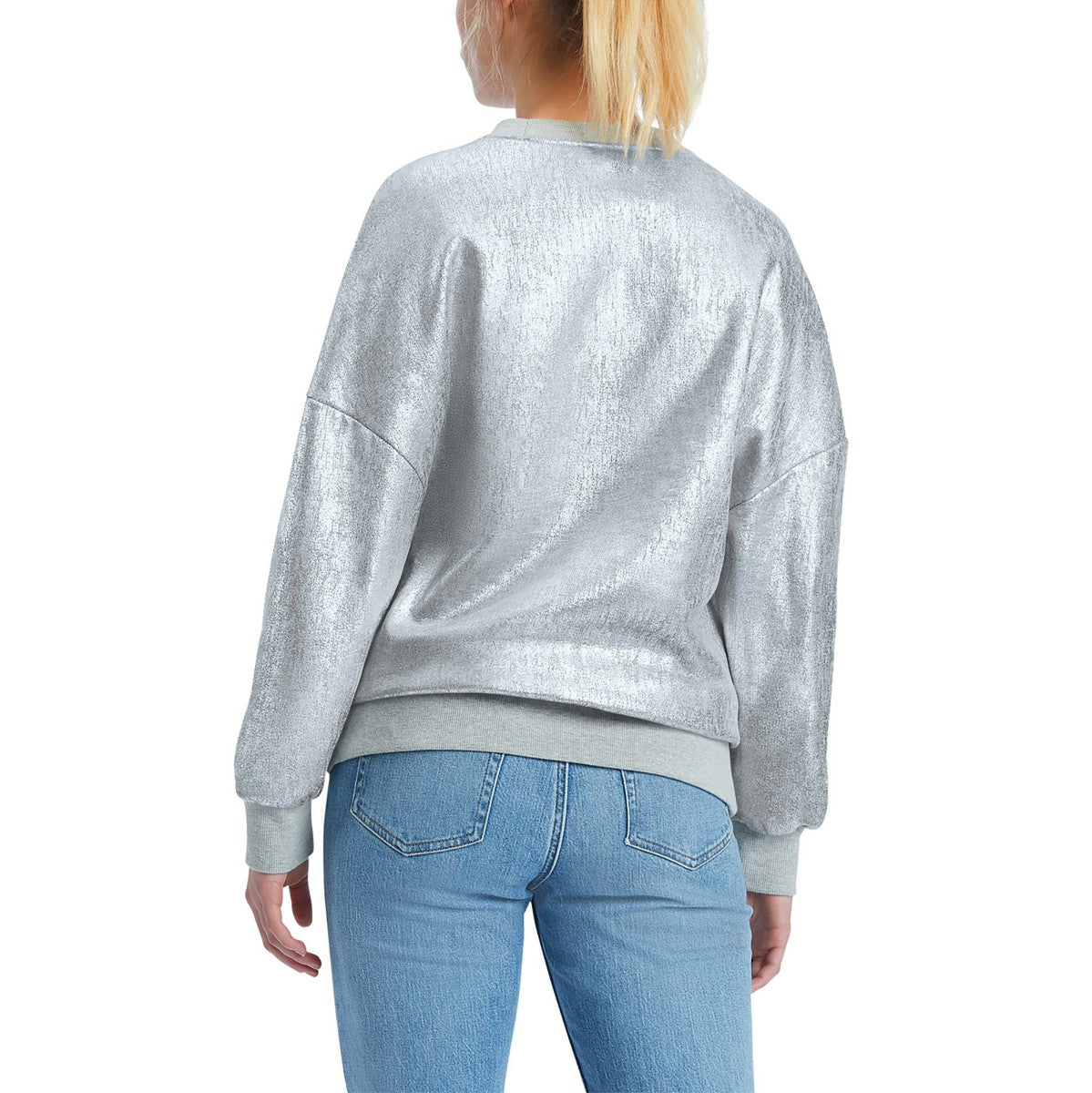 Los Angeles Lakers Tommy Jeans Women's Tracy Pullover Sweatshirt - Silver discount