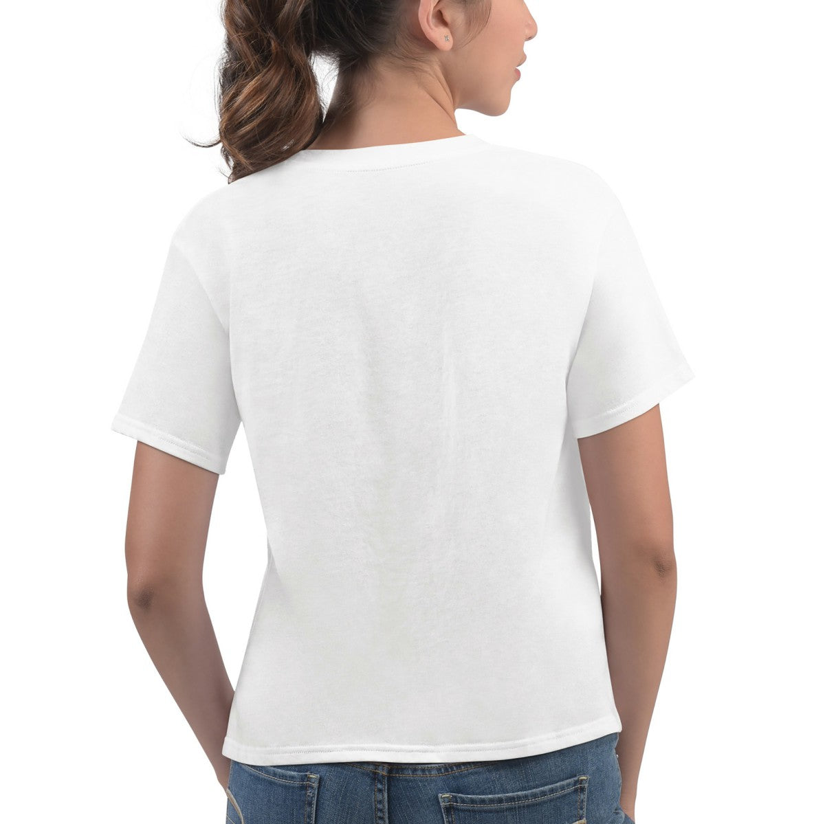 Los Angeles Lakers G-III 4Her by Carl Banks Women's Play the Ball Cropped T-Shirt - White shop