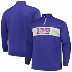 NFL New York Giants Profile Big & Tall Fleece Quarter-Zip Jacket