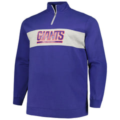 NFL New York Giants Profile Big & Tall Fleece Quarter-Zip Jacket