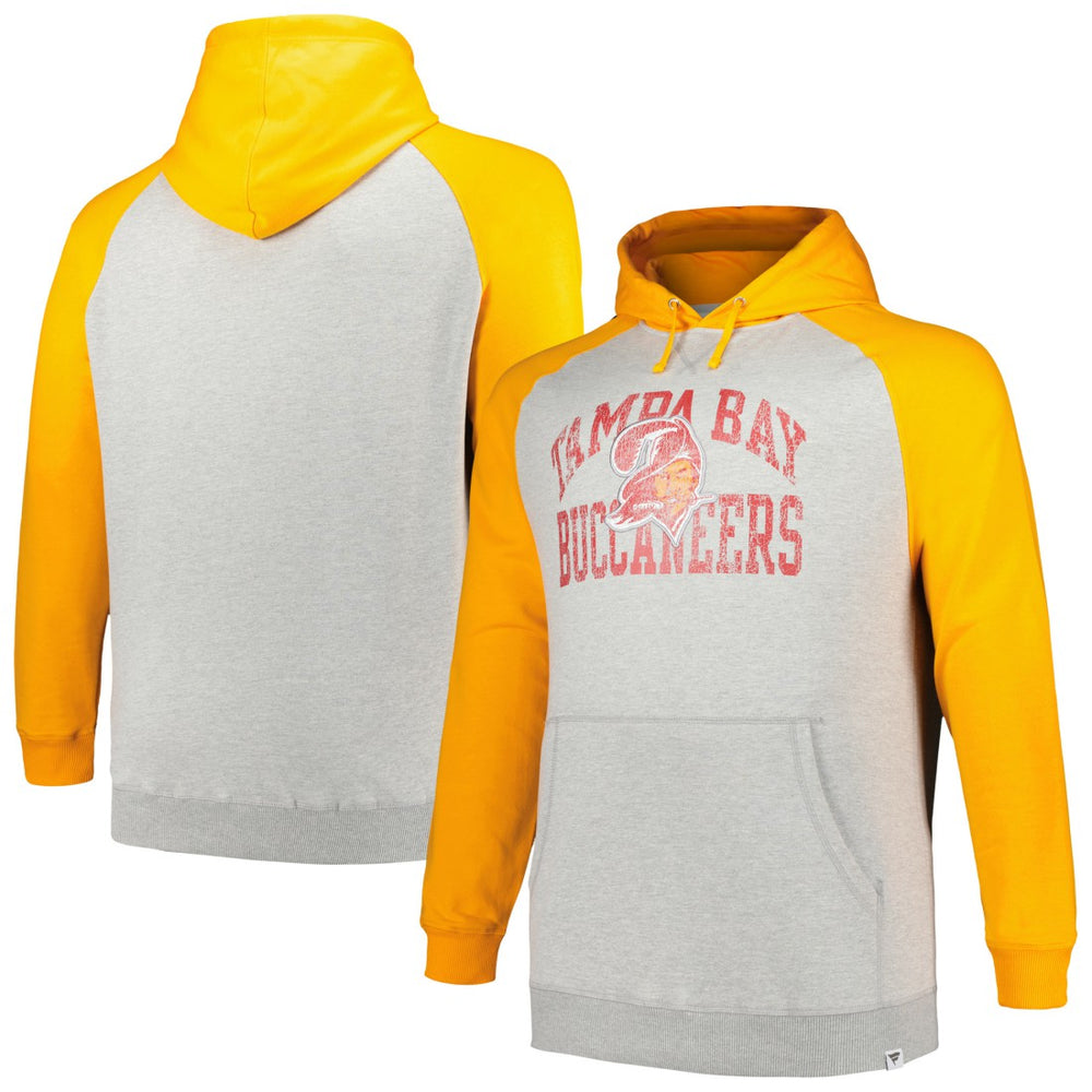 NFL Tampa Bay Buccaneers Profile Big & Tall Favorite Arch Throwback Raglan Pullover Hoodie