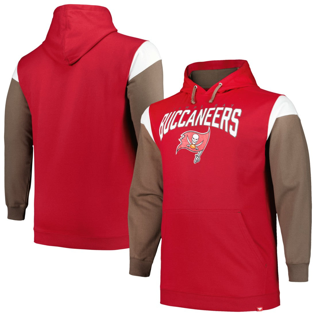 NFL Tampa Bay Buccaneers Profile Big & Tall Trench Battle Pullover Hoodie