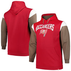 NFL Tampa Bay Buccaneers Profile Big & Tall Trench Battle Pullover Hoodie
