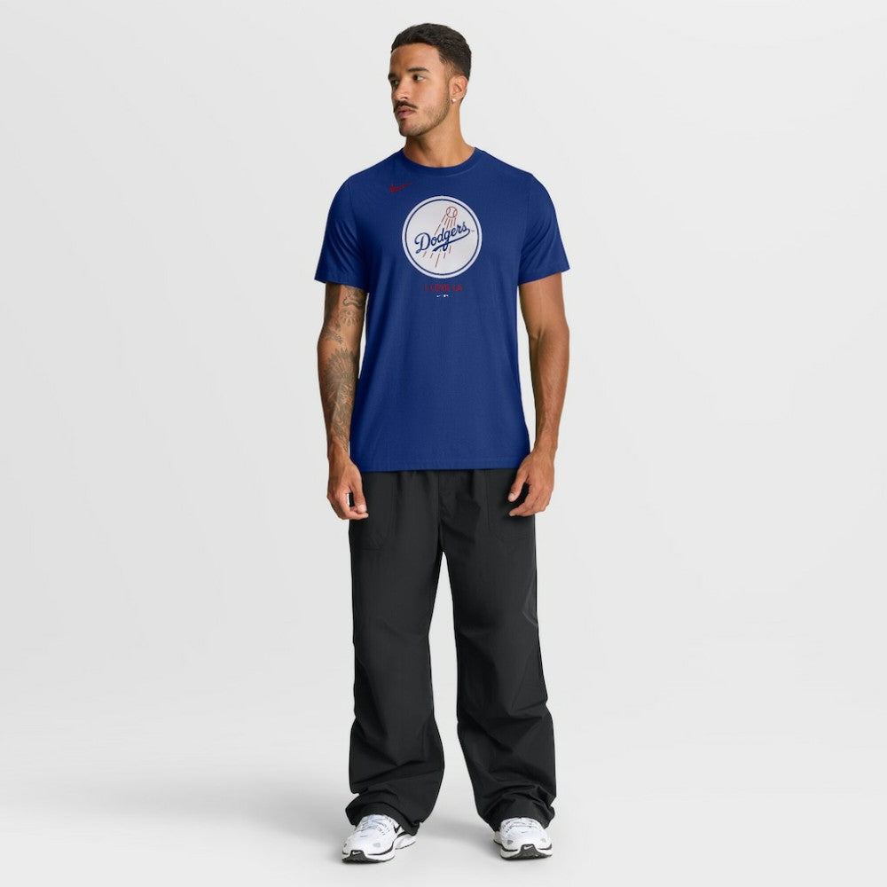 Los Angeles Dodgers Tri-Blend Logo T-Shirt - Royal | Nike