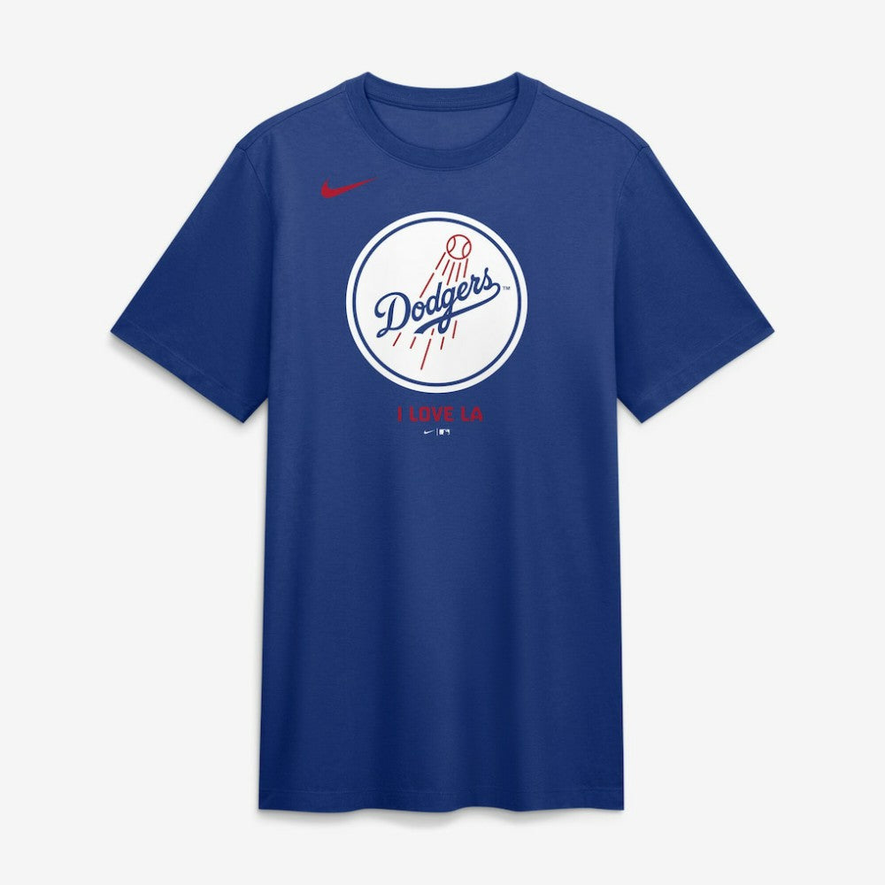 Los Angeles Dodgers Tri-Blend Logo T-Shirt - Royal | Nike