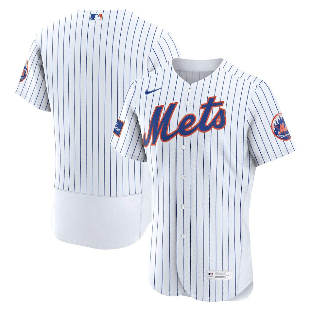 New York Mets Home Sponsor Patch Authentic Jersey - White | Nike