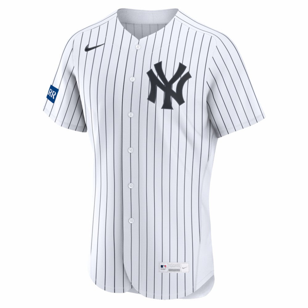 New York Yankees Home Sponsor Patch Authentic Jersey - White | Nike