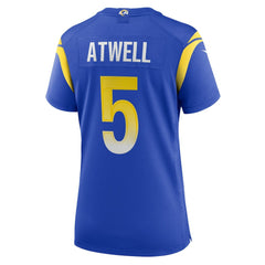 NFL Los Angeles Rams Tutu Atwell  Women's Home Game Jersey