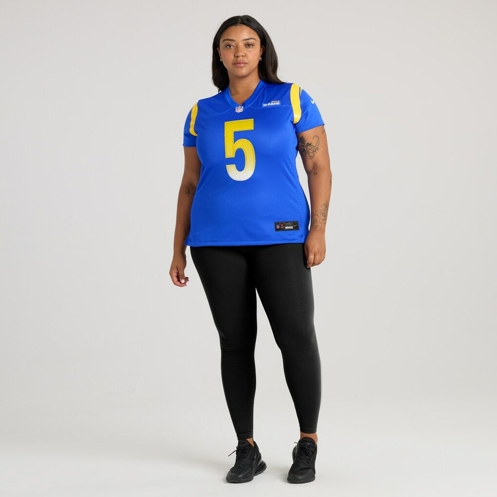 NFL Los Angeles Rams Tutu Atwell  Women's Home Game Jersey