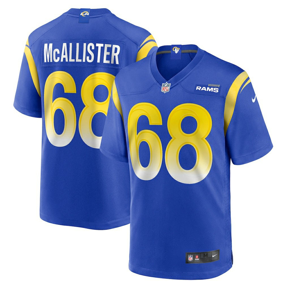 NFL Los Angeles Rams Mike McAllister  Home Game Jersey