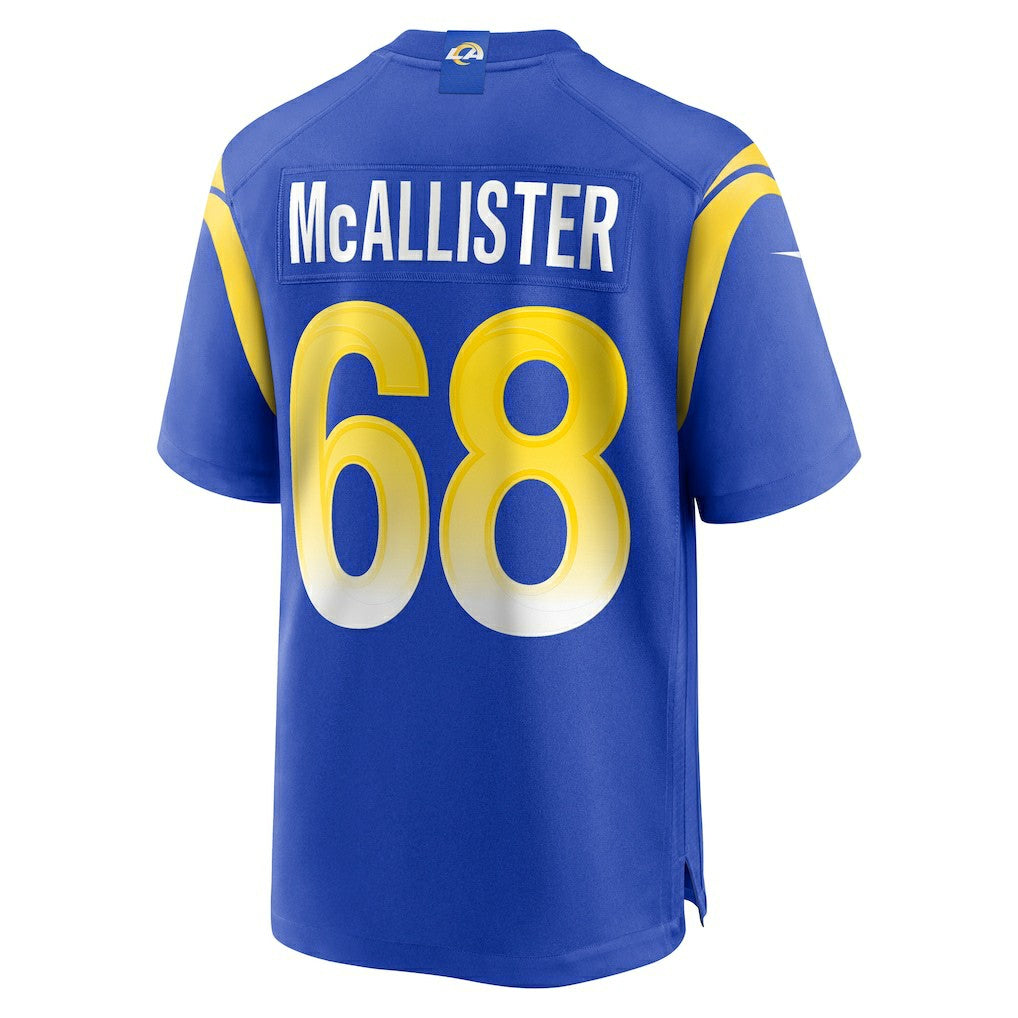 NFL Los Angeles Rams Mike McAllister  Home Game Jersey