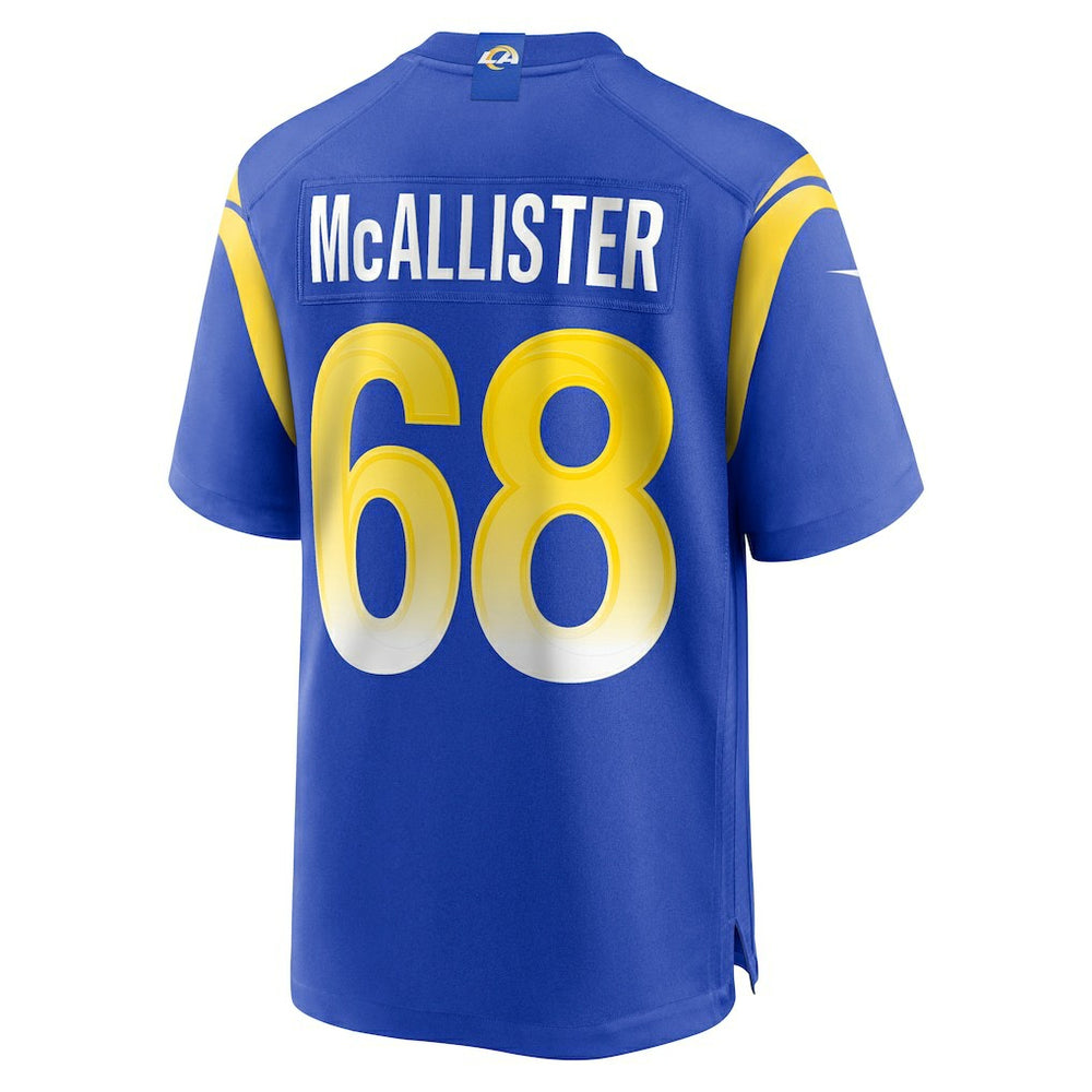 NFL Los Angeles Rams Mike McAllister  Home Game Jersey