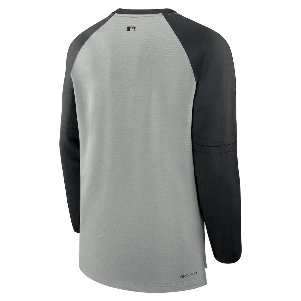 Chicago White Sox Authentic Collection Game Time Raglan Performance Long Sleeve T-Shirt - Heather Gray/Black | Nike