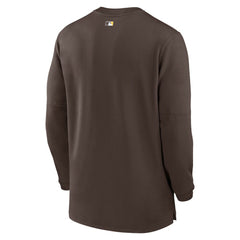 San Diego Padres Authentic Collection Game Time Performance Quarter-Zip Top - Brown | Nike