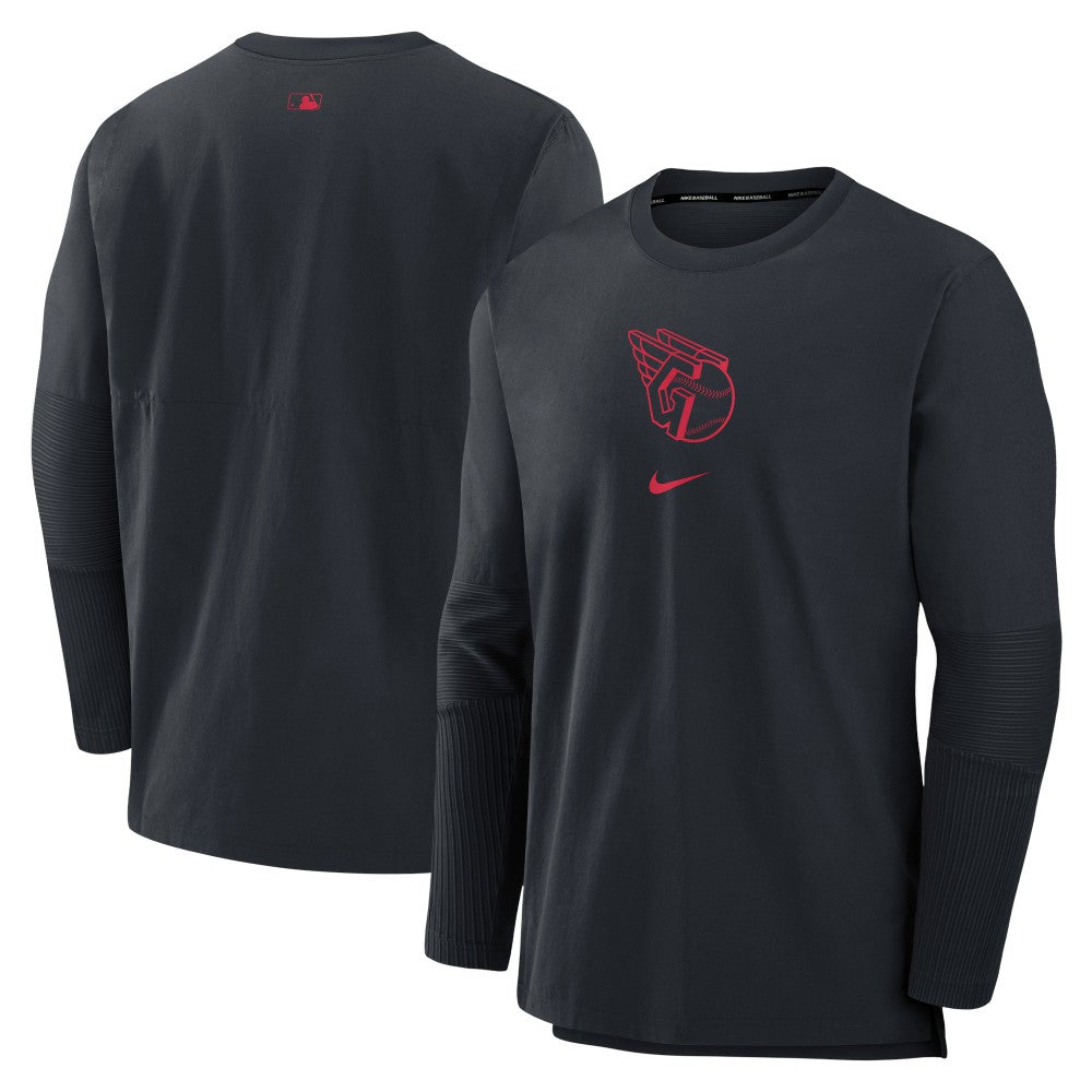 Cleveland Guardians Authentic Collection Player Dri-FIT Lightweight Pullover - Navy | Nike