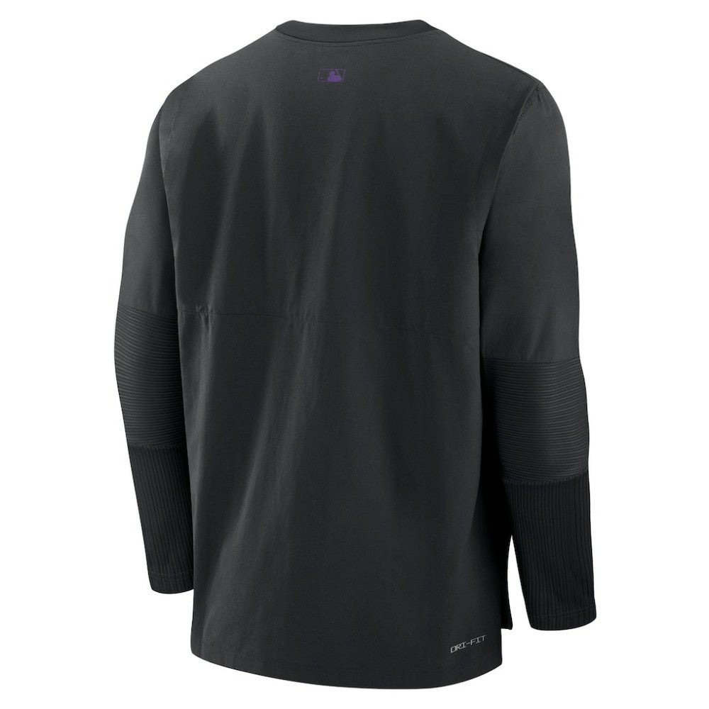 Colorado Rockies Authentic Collection Player Dri-FIT Lightweight Pullover - Black | Nike