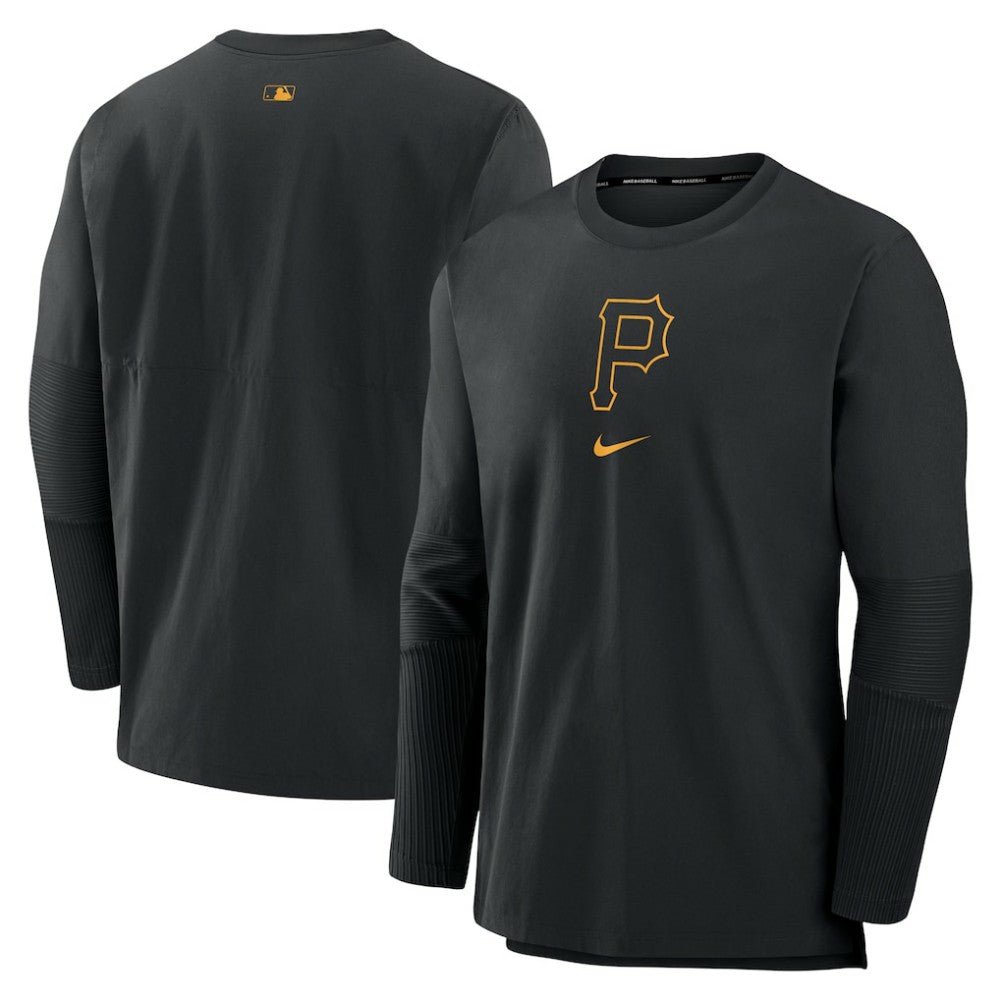 Pittsburgh Pirates Authentic Collection Player Dri-FIT Lightweight Pullover - Black | Nike