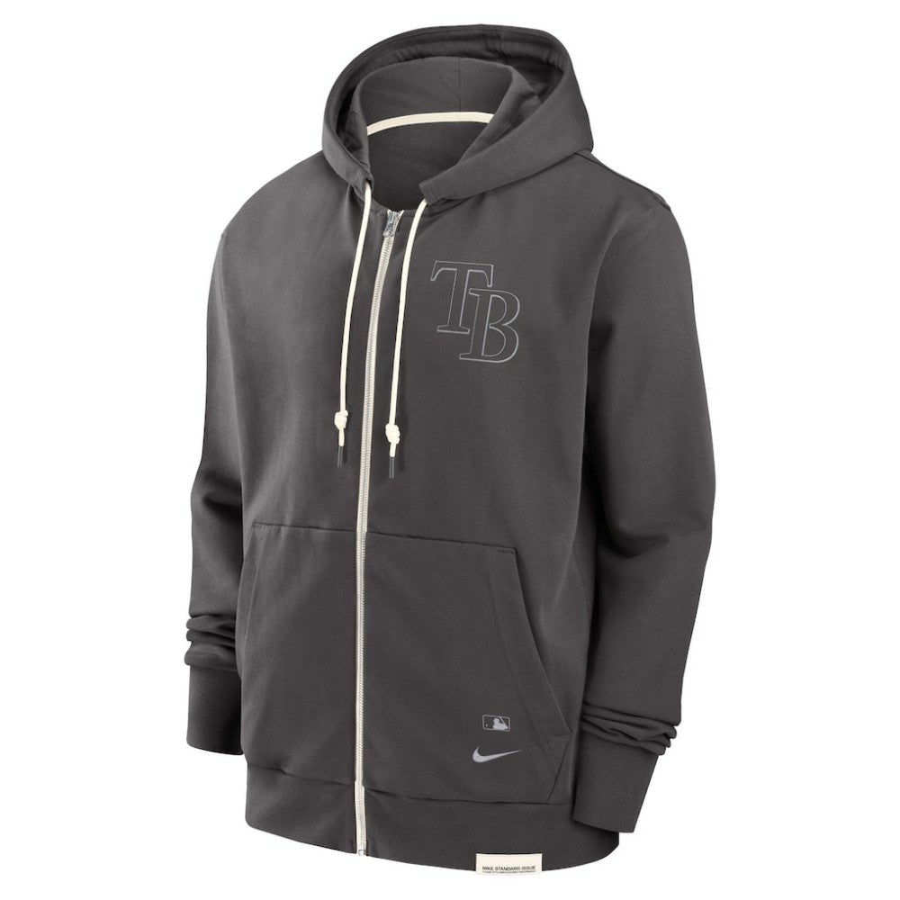 Tampa Bay Rays Authentic Collection Travel Player Performance Full-Zip Hoodie - Charcoal | Nike