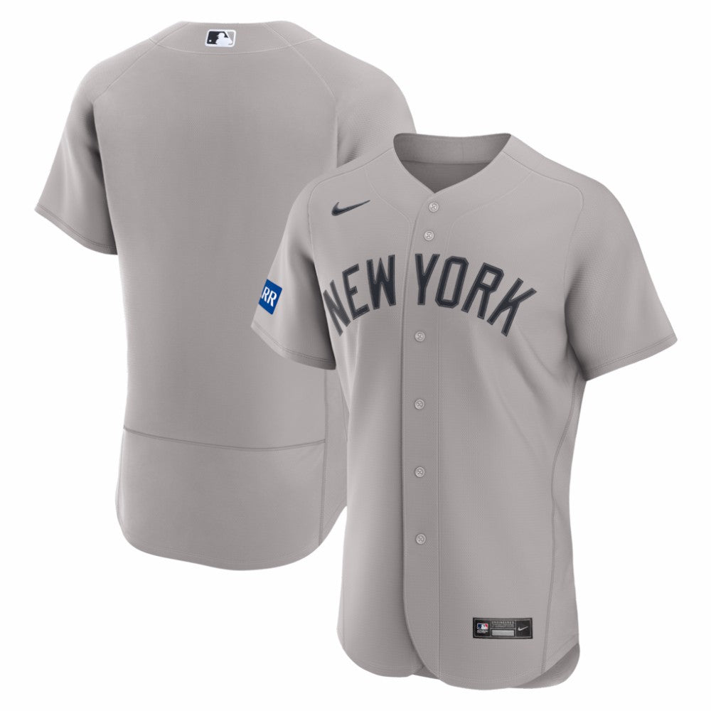 New York Yankees Road Sponsor Patch Authentic Jersey - Gray | Nike