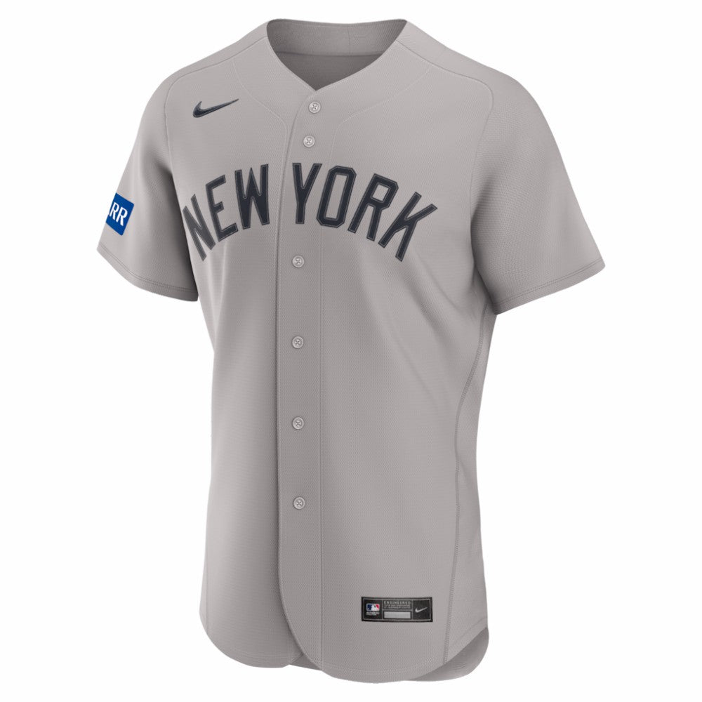 New York Yankees Road Sponsor Patch Authentic Jersey - Gray | Nike