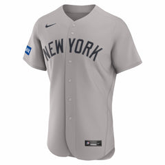 New York Yankees Road Sponsor Patch Authentic Jersey - Gray | Nike