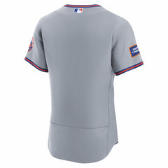 New York Mets Road Sponsor Patch Authentic Jersey - Gray | Nike