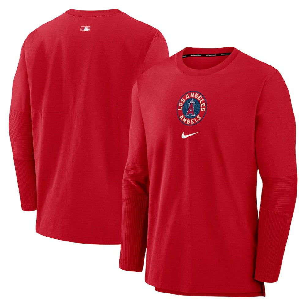 Los Angeles Angels Authentic Collection Player Dri-FIT Lightweight Pullover - Red | Nike