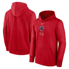 Los Angeles Angels Authentic Collection City Connect Practice Performance Pullover Hoodie - Red | Nike