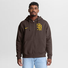 San Diego Padres Primetime Lockup Full-Zip Hoodie - Brown | Nike