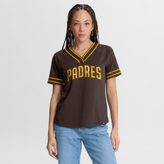 San Diego Padres Women's Diva Race Ahead Raglan V-Neck T-Shirt - Brown