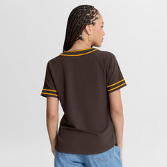 San Diego Padres Women's Diva Race Ahead Raglan V-Neck T-Shirt - Brown