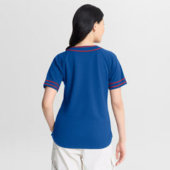 Chicago Cubs Women's Diva Race Ahead Raglan V-Neck T-Shirt - Royal
