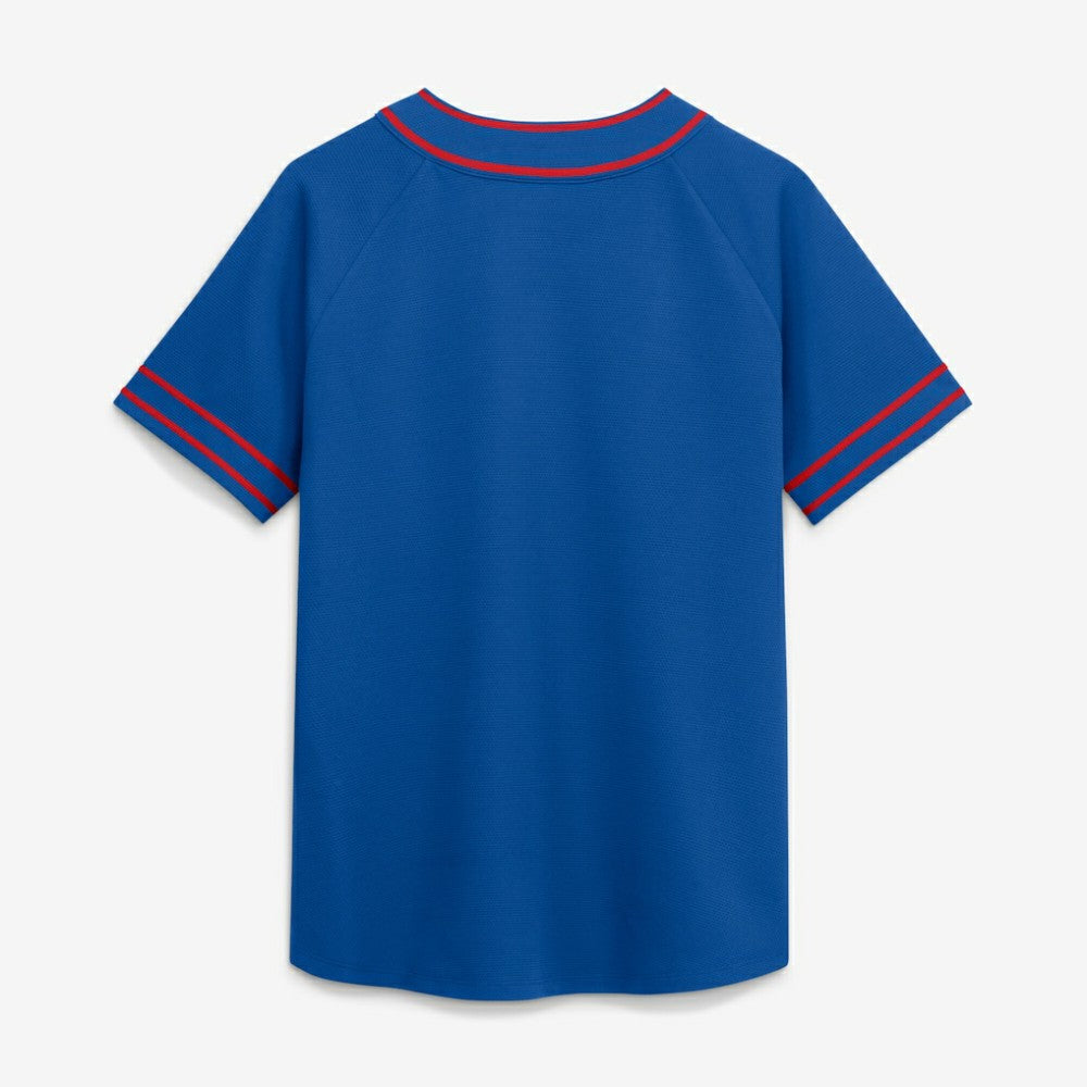 Chicago Cubs Women's Diva Race Ahead Raglan V-Neck T-Shirt - Royal