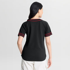 Arizona Diamondbacks Women's Diva Race Ahead Raglan V-Neck T-Shirt - Black