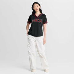 Arizona Diamondbacks Women's Diva Race Ahead Raglan V-Neck T-Shirt - Black