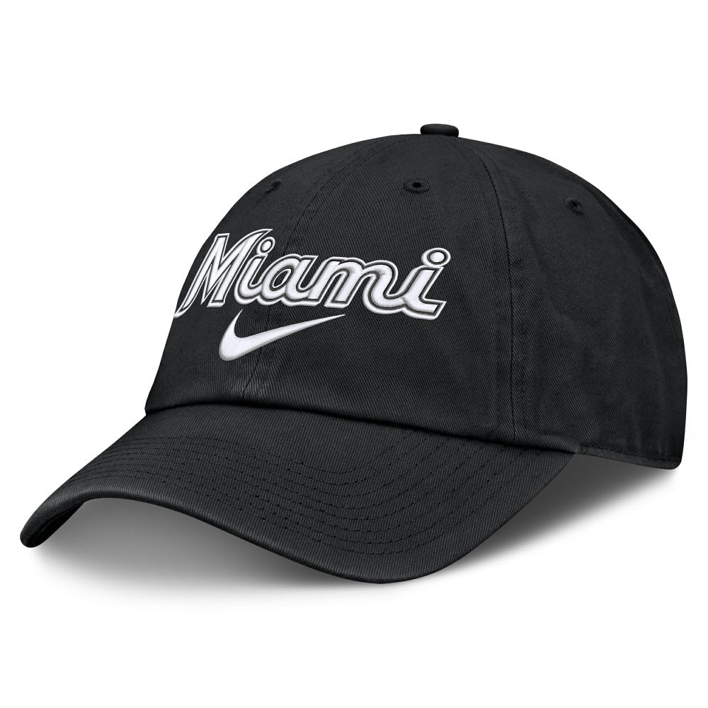Miami Marlins Primetime Club Adjustable Hat - Black | Nike