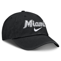 Miami Marlins Primetime Club Adjustable Hat - Black | Nike