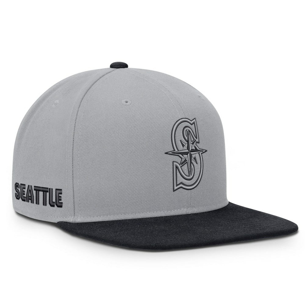 Seattle Mariners Primetime Pro Dri-FIT Snapback Hat - Gray/Navy | Nike