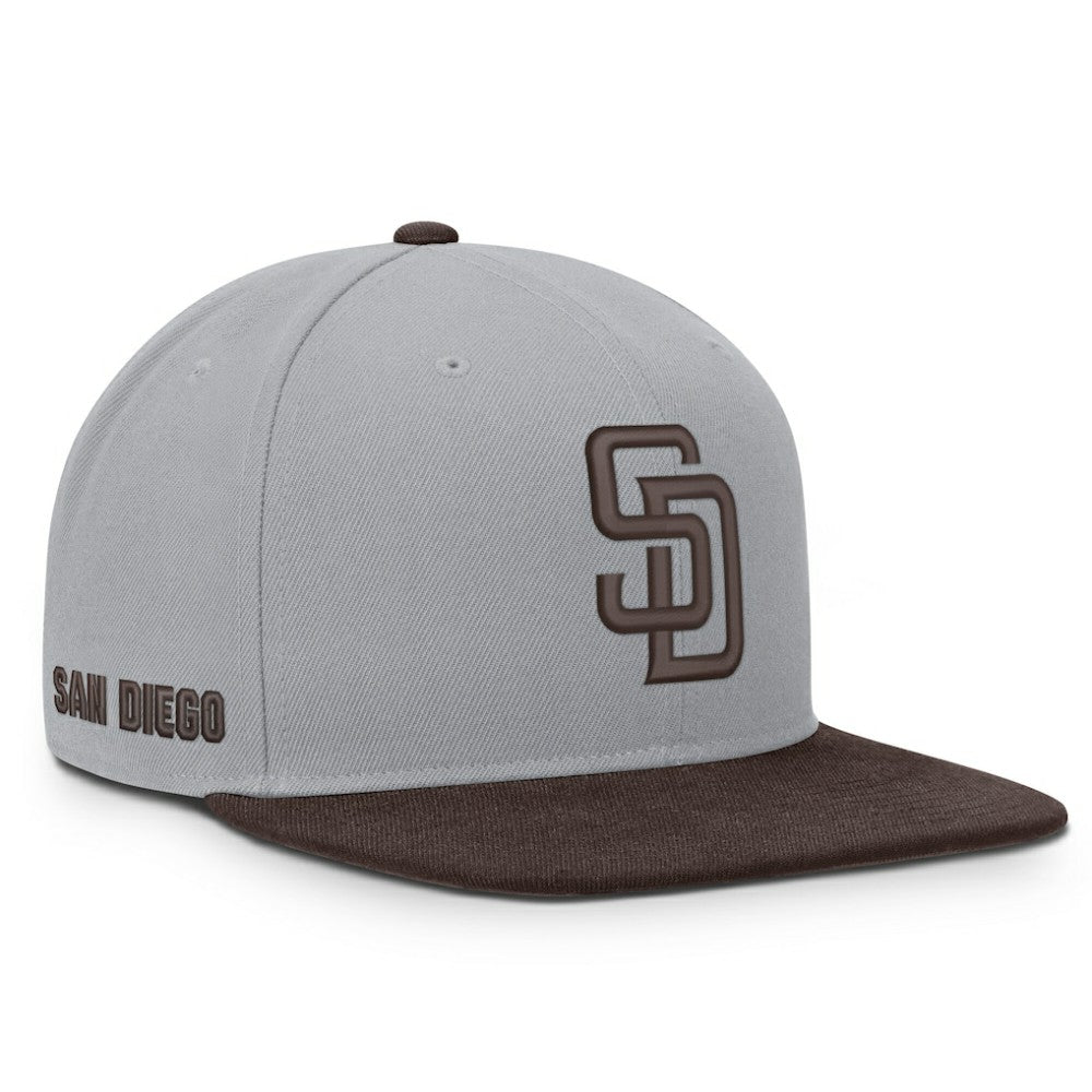 San Diego Padres Primetime Pro Dri-FIT Snapback Hat - Gray/Brown | Nike