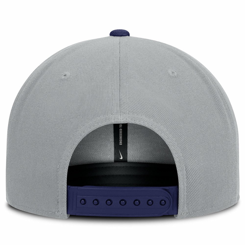 Los Angeles Dodgers Primetime Pro Dri-FIT Snapback Hat - Gray/Royal | Nike