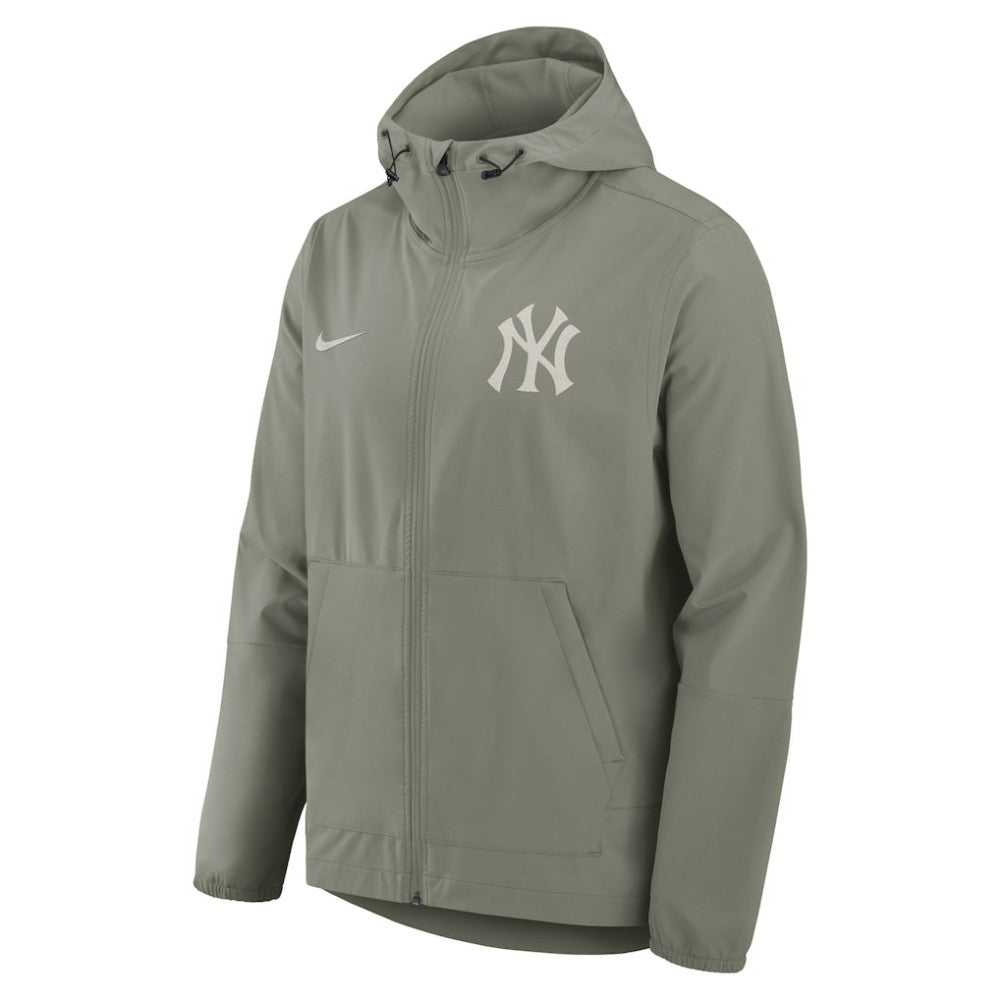New York Yankees Unlimited Packable Full-Zip Hooded Jacket - Olive | Nike
